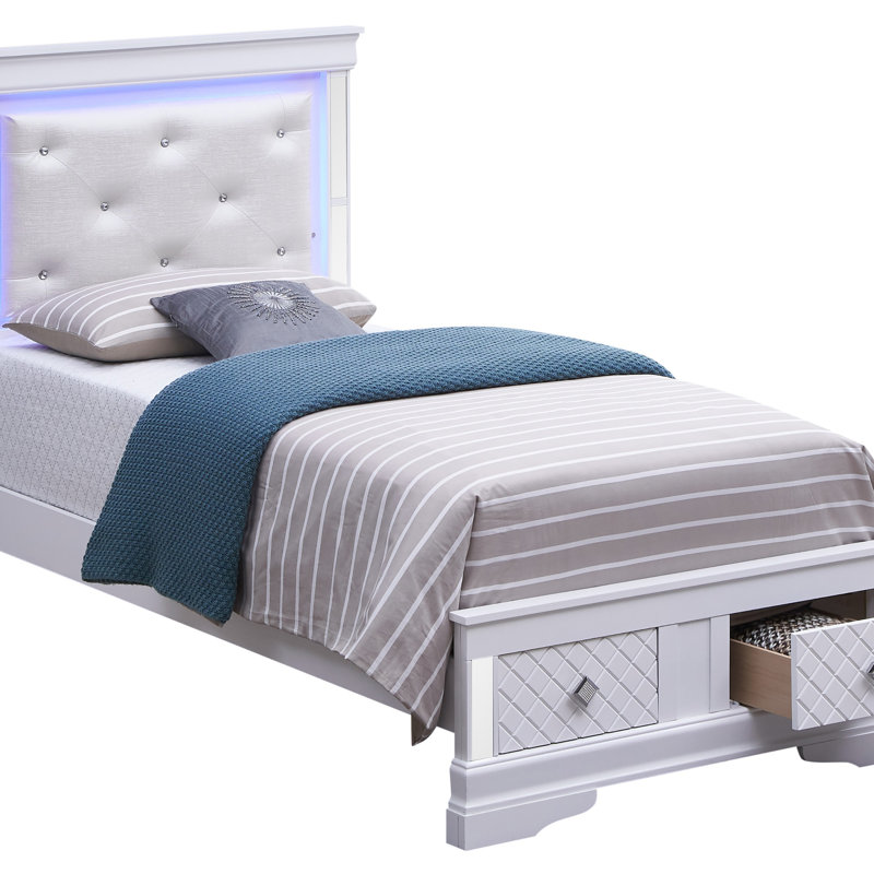 Lit simple Verona G6790B-TSB2, champagne argenté, Lit simple