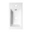 Lavabo de salle de bain mural blanc avec trop-plein