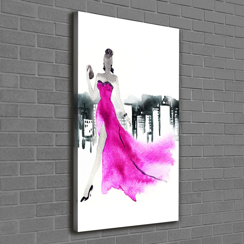 Fashion Illustration - Wrapped Canvas Print