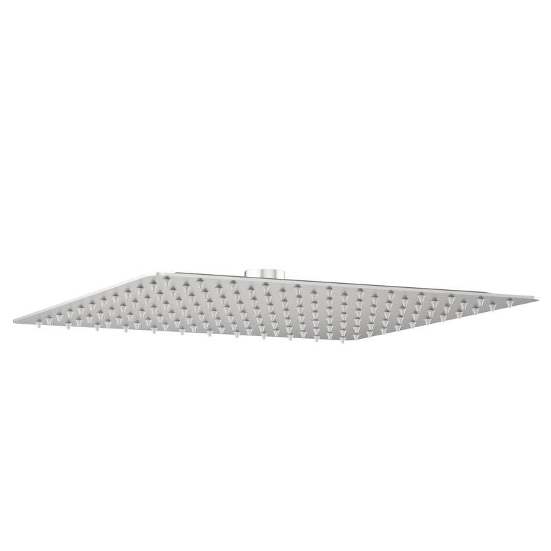 12-inch Single-Spray Square Rain Shower Head, Brushed Nickel