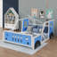 Lit plateforme double avec roulettes-1291551090