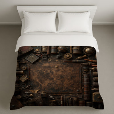 Vintage Steampunk Objects Duvet Covers