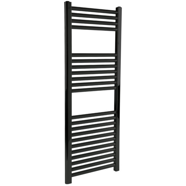 Denby Wall Mount Electric Towel Warmer, 44" H x 18.3125" W x 5.19" D, Black