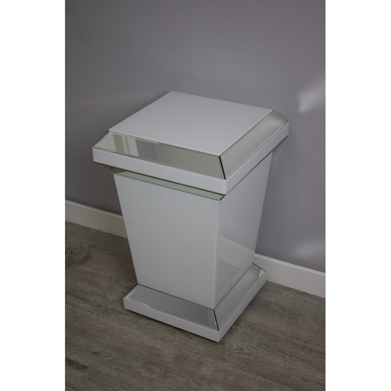 Armiead Glass Top Block End Table