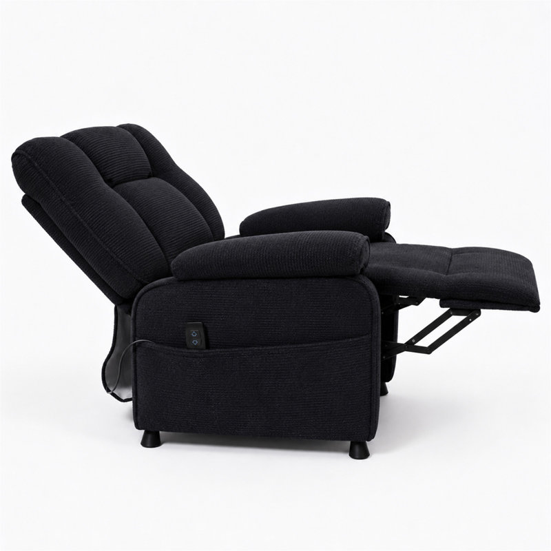 Fauteuil inclinable électrique Basic, Chenille gris foncé