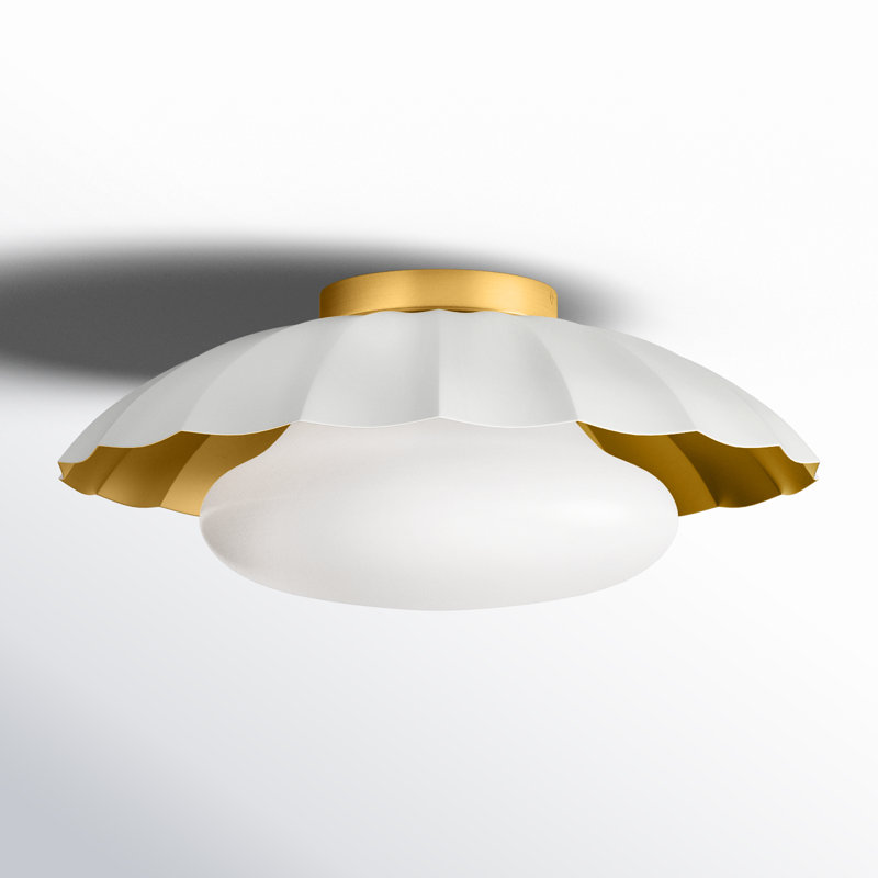 Granduca Glass Flush Mount, Matte White