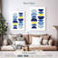 Avery bleu jaune moderne I-108480796