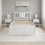 Structure de lit simple en pin massif Mid-Century avec support de lattes de tête de lit-1748310286-1748310287