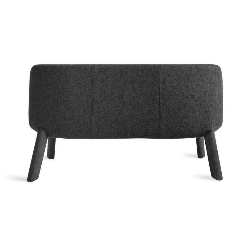 Neat Upholstered Dining Bench, Vesper Charcoal