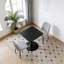 Table tulipe 24 pouces carrée noire pour 2 à 4 personnes-1867546667-1867546660
