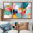 Toile avec cadre flottant brun