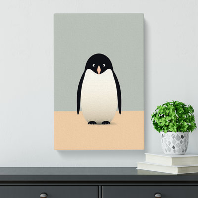 Penguin Minimalism - Wrapped Canvas