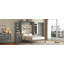 Grand lit escamotable avec tablettes de rangement et tiroirs-129423558