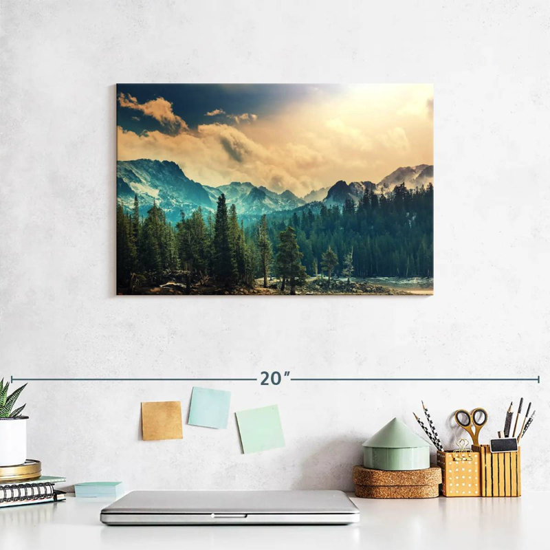 Sierra Nevada Mountainscape sur impression sur toile, H 8 po x l 12 po x P 1 po