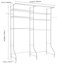 Over The Washer and Dryer Storage Shelf, 6 Tier Laundry Room Drying Rack with Hanger Rod and Hooks, Adjustable Over Washer and Dryer Shelves, Laundry Room Shelf Storage Space Saver