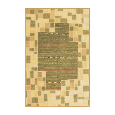 Tapis contemporains brun lavable à la machine 2635