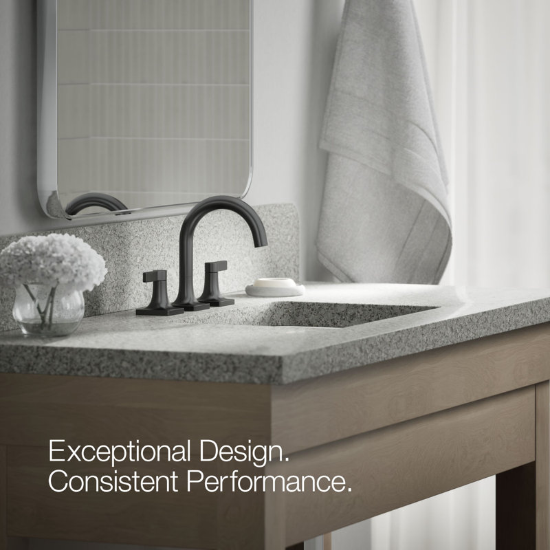 Venza Widespread Bathroom Sink Faucet 1.2 GPM, Matte Black, 1.2 GPM