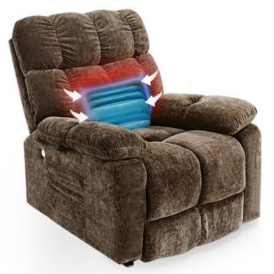 Liyasi Electric Power Lift Recliner Chair  With Airbag Massage And Heating For Elderly -  Red Barrel StudioÂ®, 5929E83C463A4325A207D6202CEEEE11