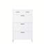 Armoire à chaussures 3 portes avec 2 tiroirs et espace ouvert pour chaussures en PVC