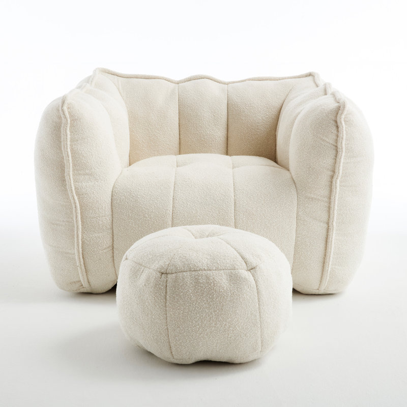 Sofas Upholstered Sofa, 23.23" H x 38.58" W x 31.5" D, Beige Chenille