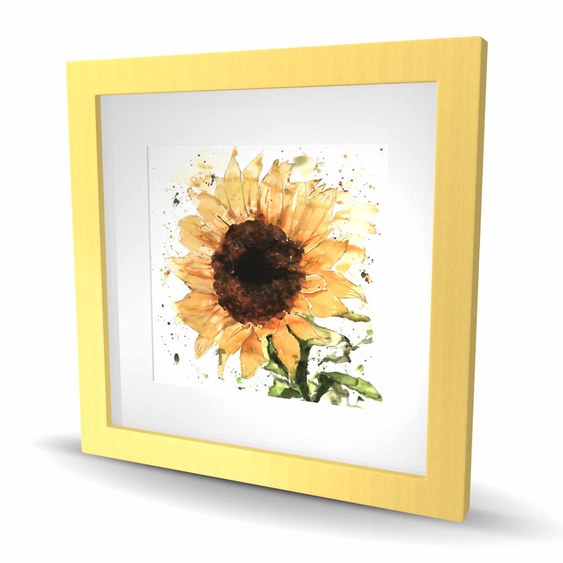 Grand tournesol - jaune, salon, impression mat, H 16 po x l 16 po