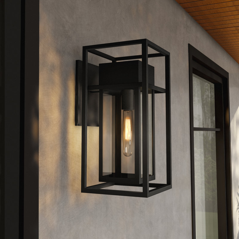 Steel Wall Light, 16" H x 7.5" W x 9.25" D