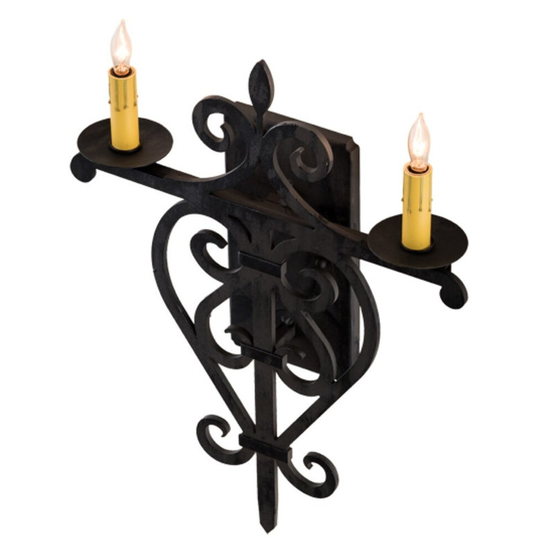 Fleur De Lys 2 - Light Candle Wall Light