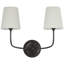 Thomas O'Brien Vendome 16" Cordless Double Sconce with Linen Shades-217138426