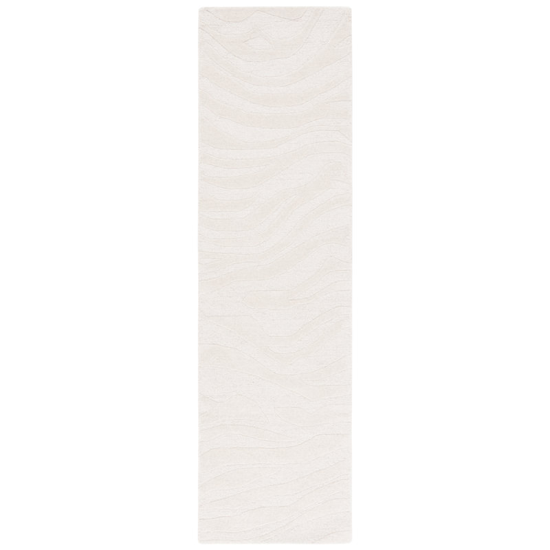 Tapis en laine touffeté à la main Burleson, Tapis de couloir 2 pi 3 po x 8 pi