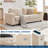 Multifunctional L-Shaped Sofa Bed with USB & Type-C Charging Ports, Convertible Sectional Sofa with Storage Pockets & Removable Cushion Covers, Wood Frame for Living Room & Small Spaces (-104103428