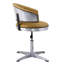 Turmeric Leather Upholstered Mobility Stool With Finish And Rotatable
