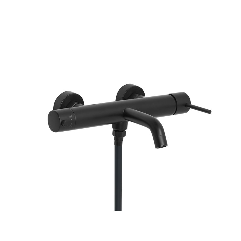 Wall Mounted Bath Shower Mixer Tap MELIQUINA, Black