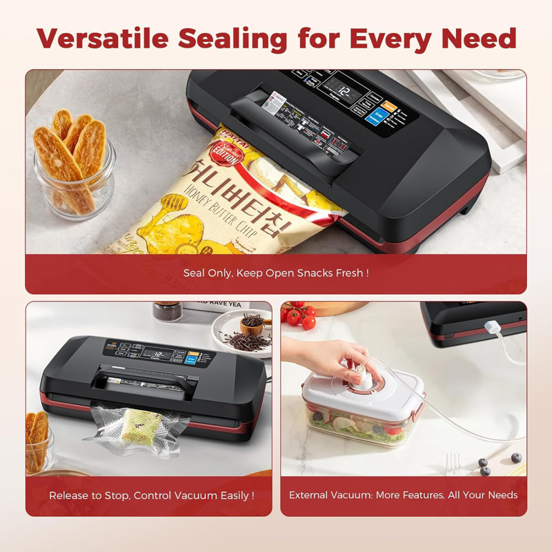 Machine de scellage sous vide 95kPa, scellant alimentaire entièrement automatique commercial