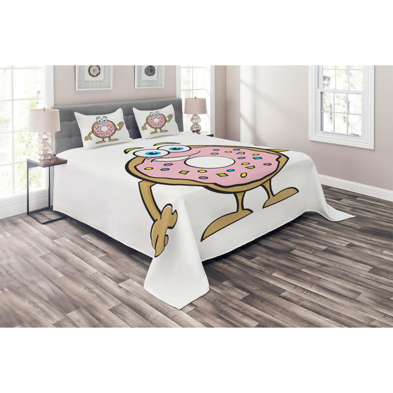 Polyester Coverlet, King Bedspread + 2 Shams