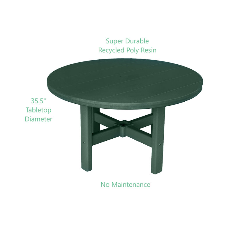 Table basse ronde d'extérieur 35,5 po Glodine, Vert