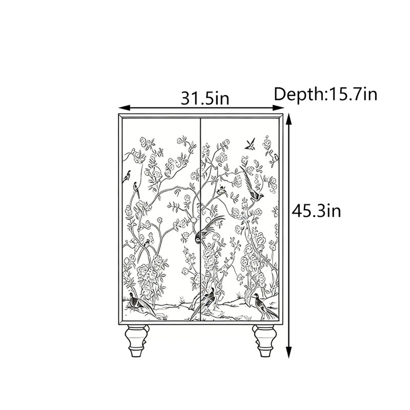Armoire d'entrée en bois massif rétro français