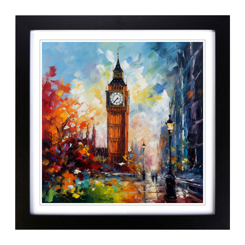 Single Picture Frame Print on Wood, Black