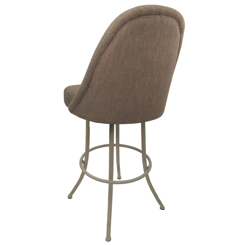 Houde Swivel Metal Counter Bar Stool 26" M-235 - Basin Beige - Coffee, Counter Stool (26” Seat Height), Beige, Basin Beige