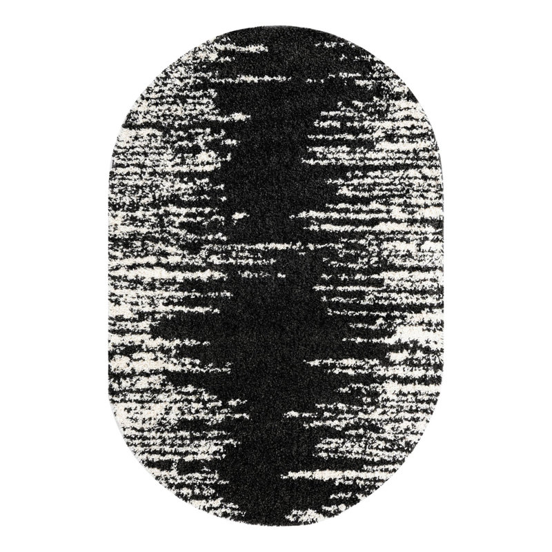 Knupp Abstract Indoor Rug, Oval 5'3" x 8'