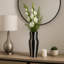 Élégant vase en métal gris à motif percy de 12 po en aluminium luxueux, idéal pour les maisons modernes, décor de vase indispensable-156631353