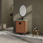 Meuble-lavabo de salle de bain avec lavabo supérieur, portes d'armoire modernes. Bois d'ingénierie, -, beaucoup d'espace. Facile à assembler. Brun, armoire design. Bois, rangement. Installez et nettoyez.-811537984