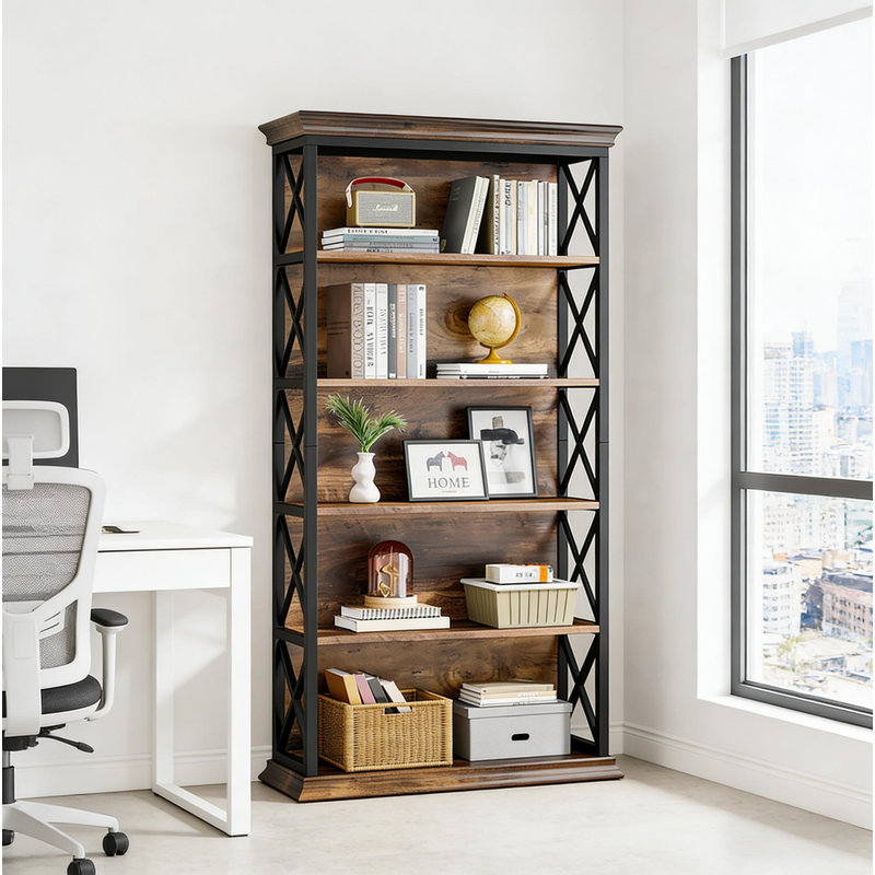 Tablette élégante, bibliothèque spacieuse, bibliothèque de style moderne