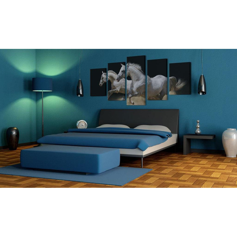 Stretched Canvas Animal Art - Gallop Freedom And Power, H 40 po x l 80 po x P 0,7 po