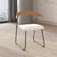 Chaise de salle à manger rembourrée en cuir Harjo avec dossier en hêtre et pieds en fer Harjo-1382346761