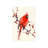 Red Cardinal Unframed Canvas Wall Art  24" X 36"