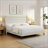 King Size Bed Frame High Headboard Upholstered Platform Bed With Wave