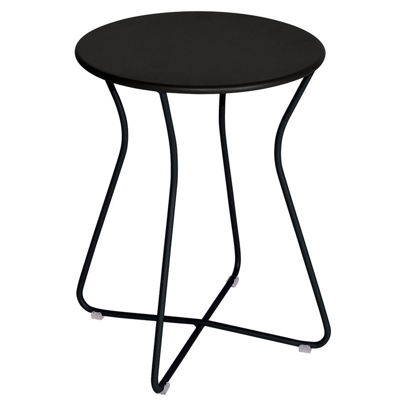 Cocotte Outdoor Round Side Table, Liquorice