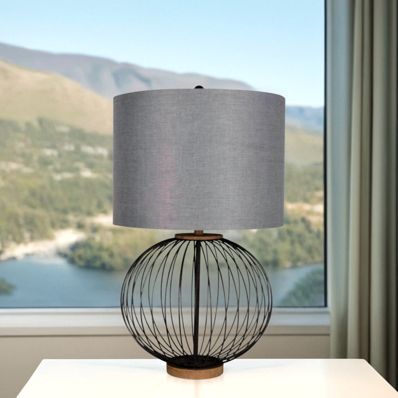 Metal and Polyresin Table Lamp
