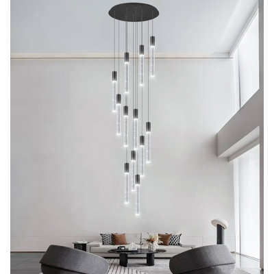 Laverna 12 - Light Dimmable LED Cylinder Chandelier