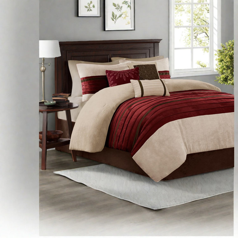 Luxurious Suede Bedding Sets, Polyester Comfort, Transitional Style For Home